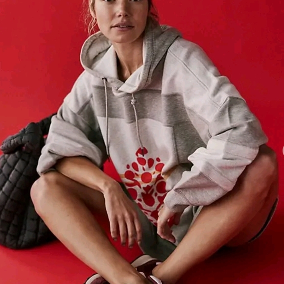 FP Movement by Free People Gray Hoodie with Red Design - Picture 8 of 8